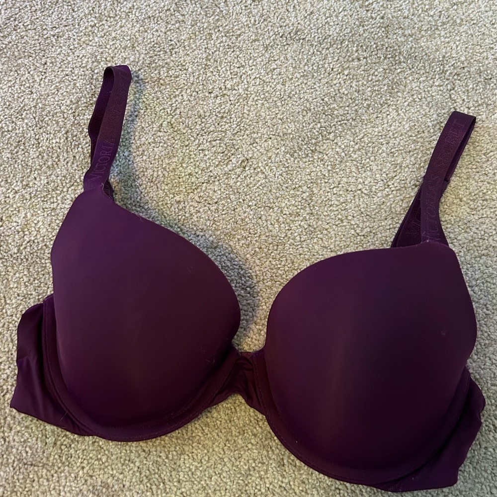 Dark purple Victoria's Secret Push-Up Perfect Shape Bra in size 34C